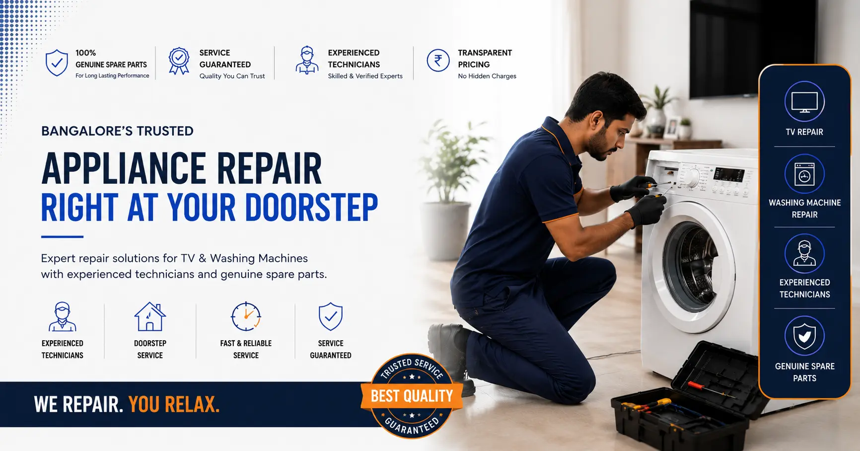 360ApplianceCare TV & Washing Machine Repair Services in Bangalore